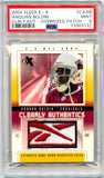 Anquan Boldin 2004 Fleer E-X Cleary Authentics Game Used Reebok Patch SP 7/11 PSA 9