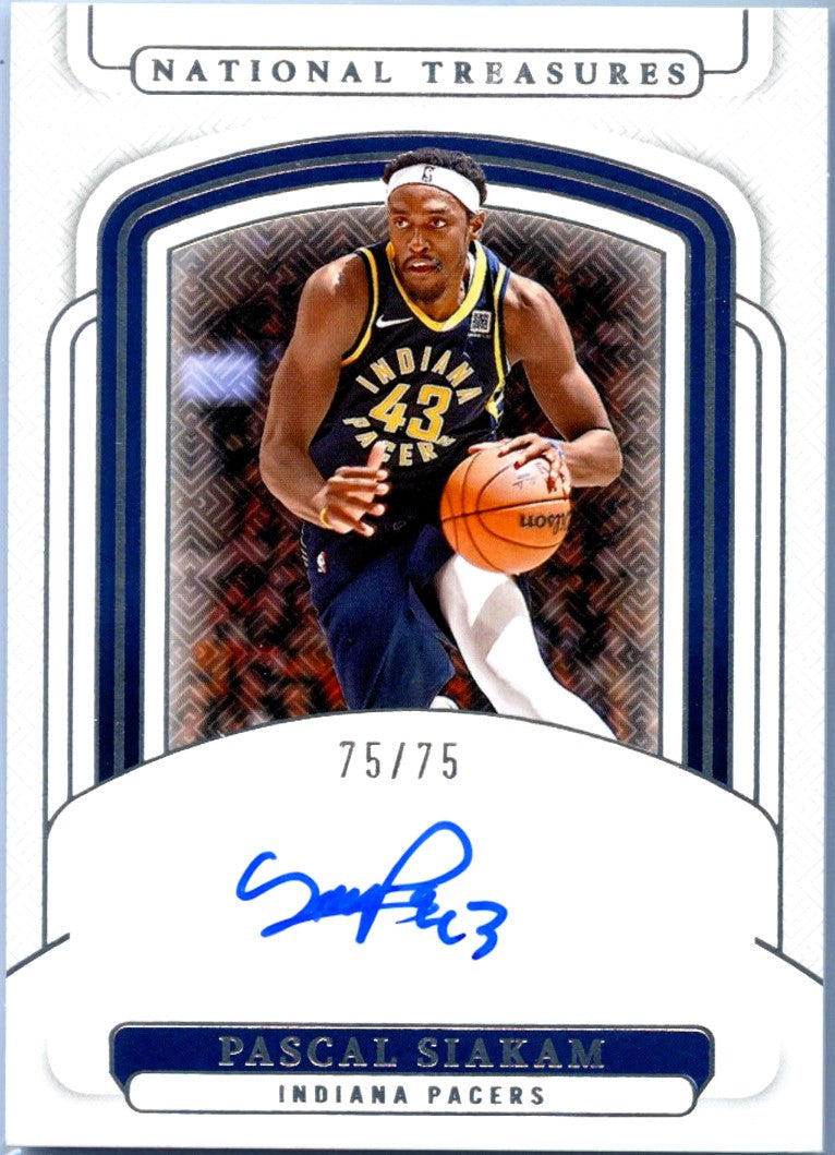 Pascal Siakam 2024-25 National Treasures Signature On Card Auto SP 75/75