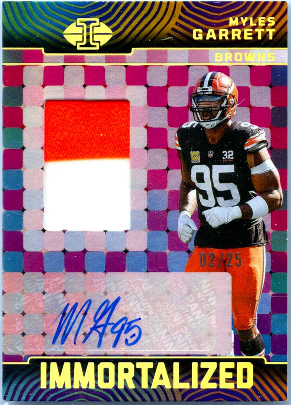 Product Myles Garrett 2024 Illusions Gold Immortalized Patch Auto SP 2/25 Link