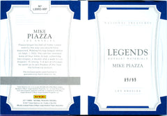Mike Piazza 2017 National Treasures Booklet Dual Game Used Patch SP 89/99-2