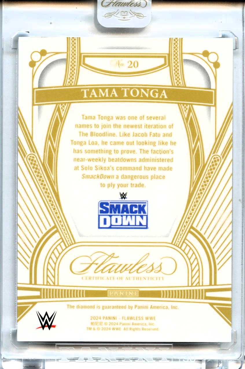 Tama Tonga 2024 Flawless WWE Ruby Red Diamond SP 5/15-2