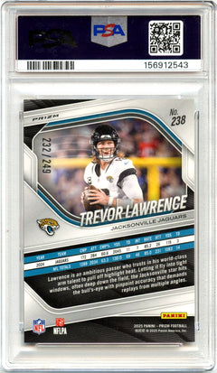 Trevor Lawrence 2025 Panini Prizm Orange SP 232/249 PSA 10-2