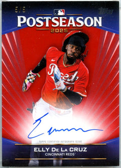 Elly De La Cruz 2026 Topps Red Postseason Auto SP 5/5-1