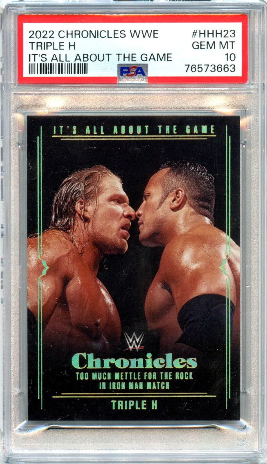 Triple H 2022 Panini Chronicles WWE It's All About The Game PSA 10