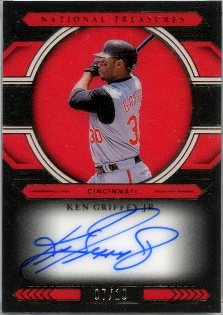 Ken Griffey Jr 2020 National Treasures Midnight Signatures Auto SP 7/10-1