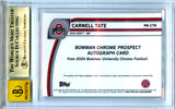 Carnell Tate RC 2024 Bowman University Chrome Fuchsia Rookie Auto SP 66/150 BGS 9.5