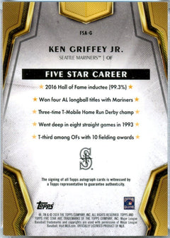 Ken Griffey Jr 2024 Topps Five Star Signatures Green Auto SP 12/15-2