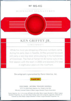 Ken Griffey Jr 2020 National Treasures Midnight Signatures Auto SP 7/10-2
