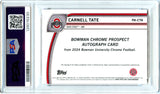 Carnell Tate RC 2024 Bowman University Chrome Fuchsia Rookie Auto SP 4/150 PSA 9