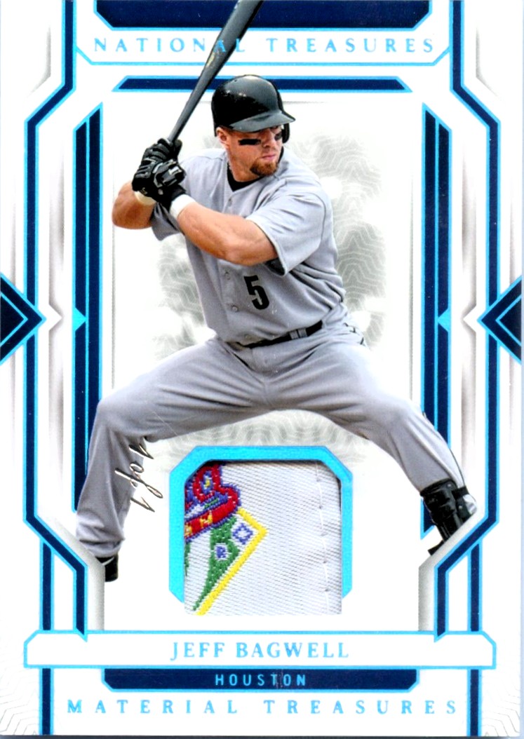 Jeff Bagwell 2024 National Treasures Platinum Game Used Patch SP 1/1-1