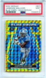 Jameson Williams RC 2022 Panini Mosaic Gold Blue Chips Rookie SP 4/10 PSA 9