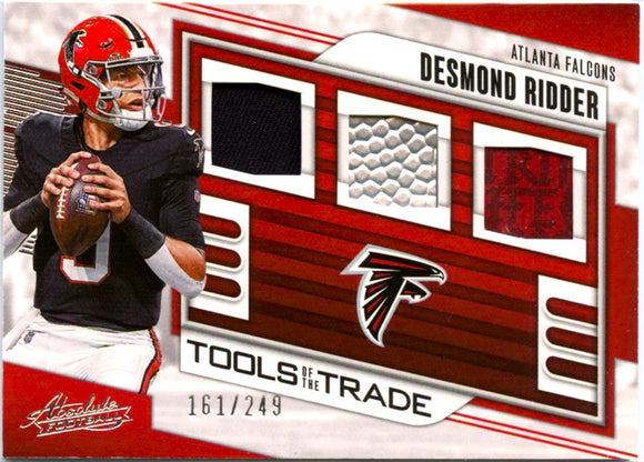 Desmond Ridder 2023 Panini Absolute Tools Of The Trade Patch SP 161/249