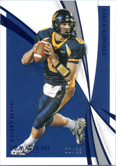 Aaron Rodgers 2021 Immaculate Collegiate Sapphire Blue SP 1/39-1