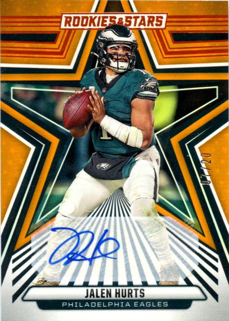 Jalen Hurts 2024 Panini Rookies & Stars Orange Auto SP 7/20-1