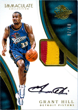 Grant Hill 2016-17 Immaculate Game Used Patch Auto SP 7/40