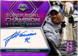 James Harrison 2018 Panini Spectra Neon Pink Super Bowl Champion Auto SP 4/10