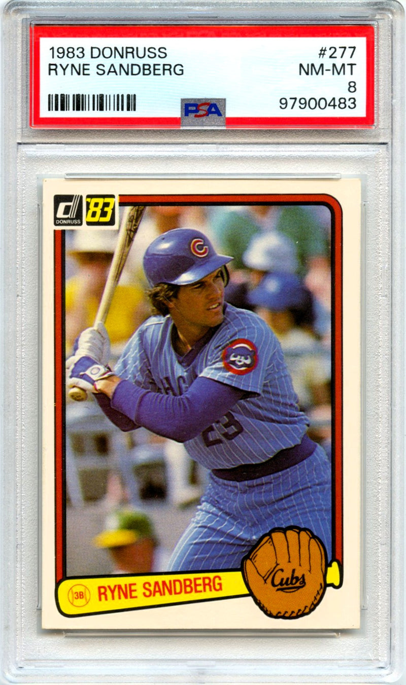 Ryne Sandberg 1983 Donruss Baseball #277 PSA 8-1