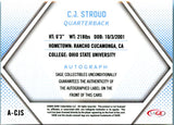 Cj Stroud RC 2023 Sage Hit Rookie Signature Auto