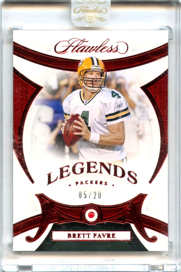 Product Brett Favre 2020 Flawless Red Legends Diamond SP 5/20 Link