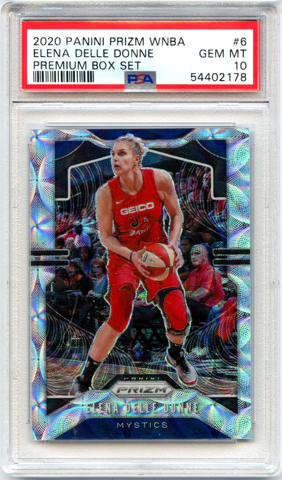 Elena Delle Donne 2020 Panini Prizm WNBA Premium Box Set SP 77/99 PSA 10-1