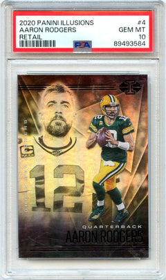 Aaron Rodgers 2020 Panini Illusions Retail #4 PSA 10-1