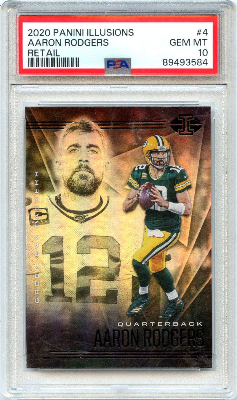 Aaron Rodgers 2020 Panini Illusions Retail #4 PSA 10-1