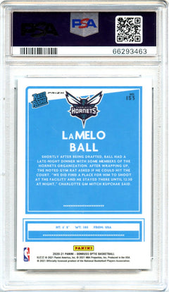 Lamelo Ball RC 2020-21 Donruss Optic Fanatics Box Set Rated Rookie #153 PSA 10-2
