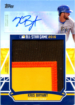 Kris Bryant 2016 Topps All Star Game Event Used Patch Auto SP 6/6-1