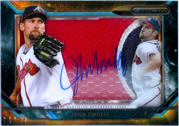 Product John Smoltz 2015 Topps Strata Signature Patch Shadowbox Auto SP 24/25 Link
