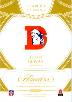 John Elway 2025 Flawless Ruby Red All Pro Ink Auto SP 8/15-2
