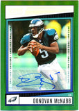 Donovan Mcnabb 2022 Panini Score Green End Zone Auto Jersey # SP 5/6