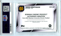 Jaden Greathouse RC 2025 Bowman U Chrome Blue Rookie Auto SP 144/150 PSA 9-2