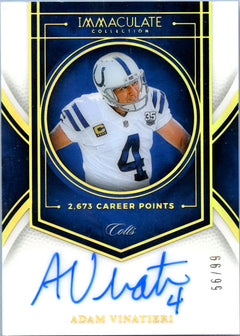 Adam Vinatieri 2025 Immaculate Gold Auto SP 56/99-1