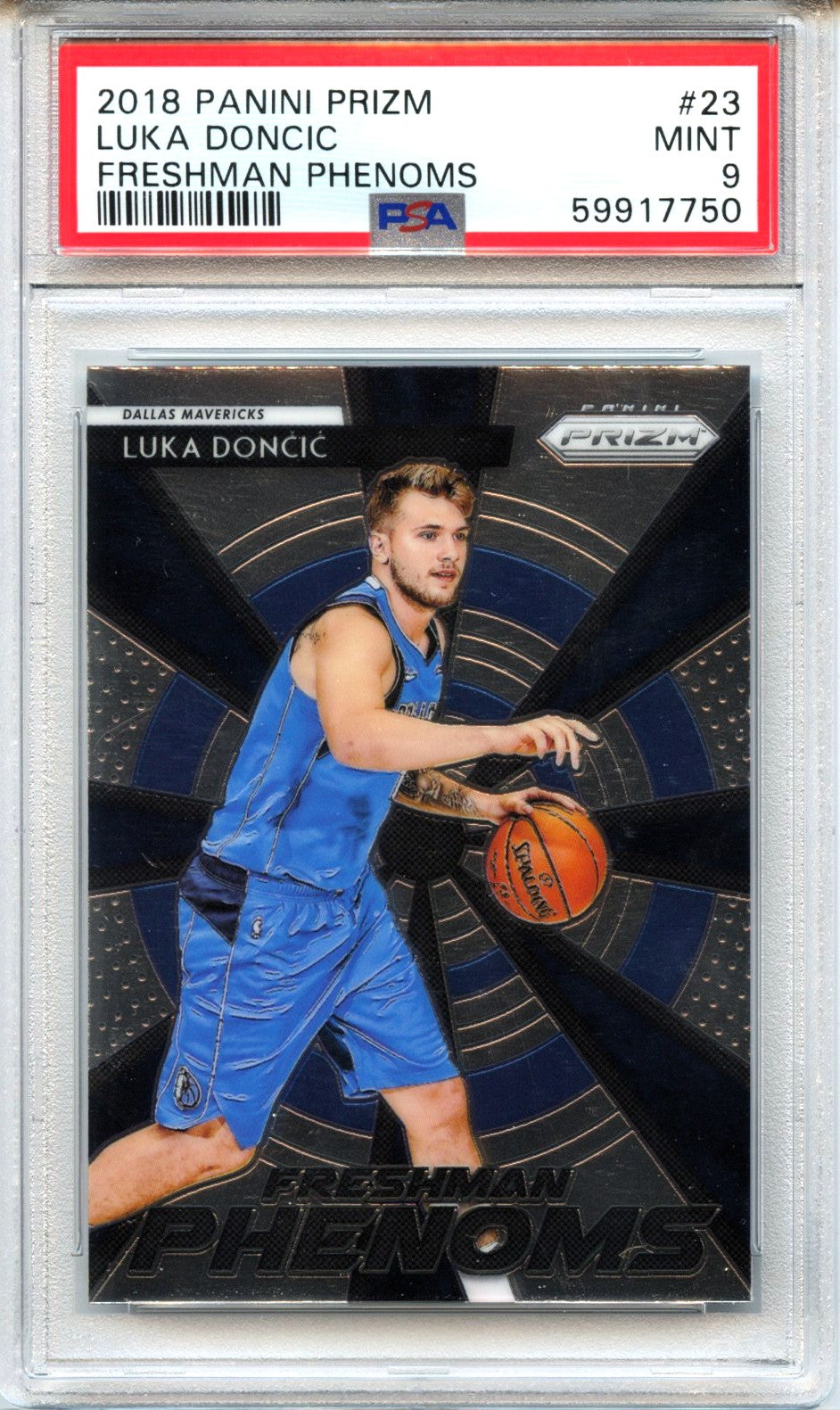 Luka Doncic 2018-19 Panini Prizm Freshman Phenoms Rookie #23 PSA 9