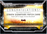 John Smoltz 2015 Topps Strata Signature Patch Shadowbox Auto SP 24/25