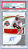 Justin Fields RC 2021 Immaculate Collegiate Gold Introductions Rookie Auto SP 3/10 PSA 10