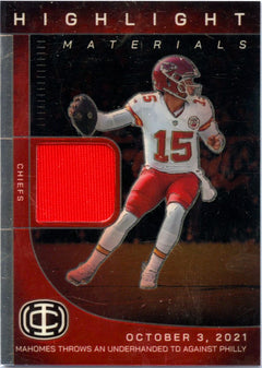 Patrick Mahomes II 2025 Panini Icon Collection Highlight Material Jersey Patch #3-1