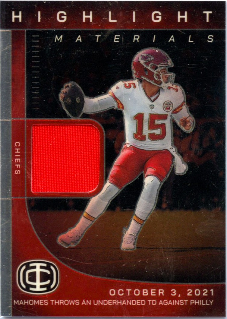 Patrick Mahomes II 2025 Panini Icon Collection Highlight Material Jersey Patch #3