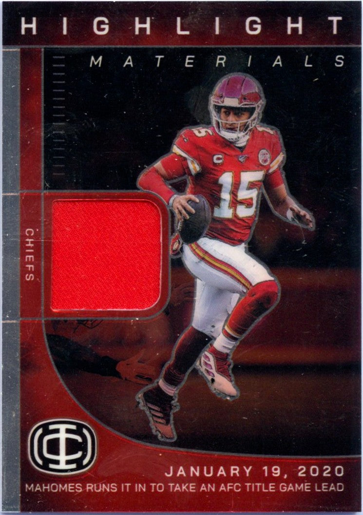 Patrick Mahomes II 2025 Panini Icon Collection Highlight Material Jersey Patch #1-1