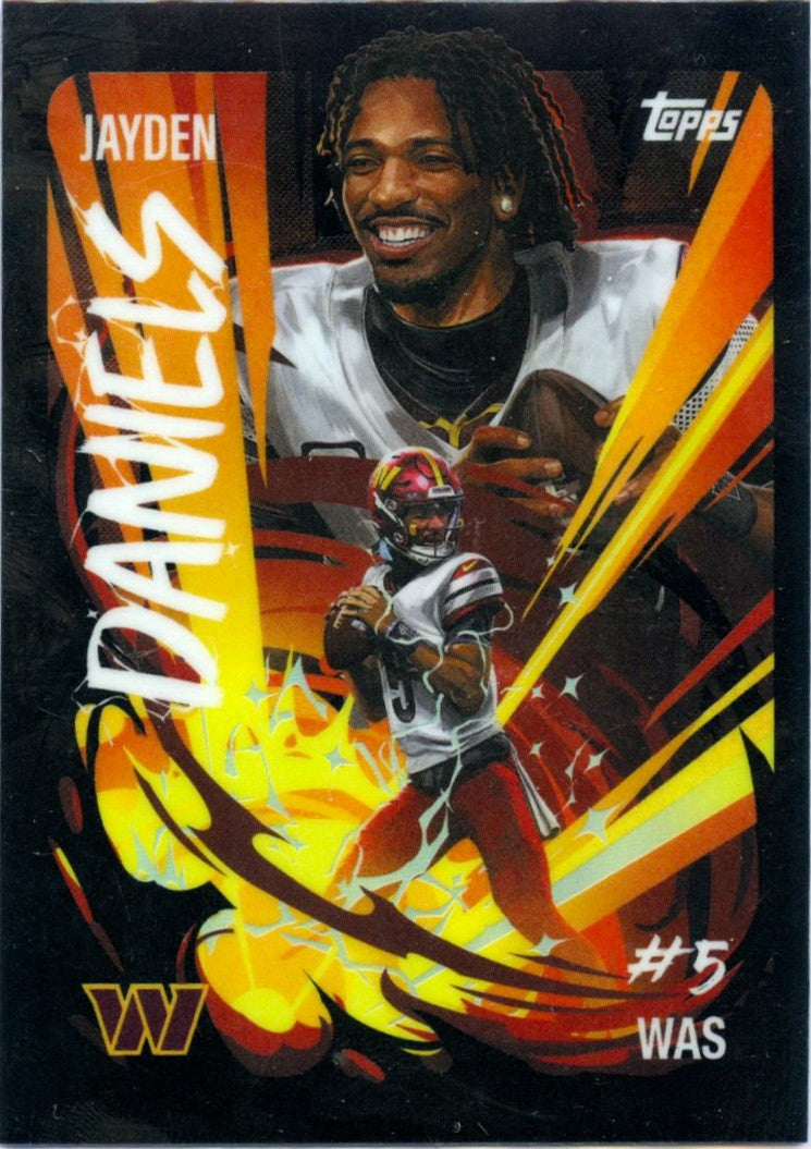 Jayden Daniels 2025 Topps Chrome Ultra Violet Case Hit SSP-1