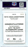 Pete Crow-Armstrong RC 2024 Topps Red City To City Rookie Auto SP 24/25 PSA 9