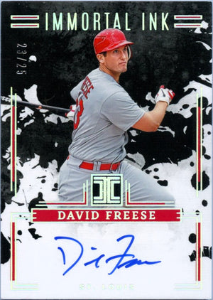 David Freese 2025 Impeccable Silver Immortal Ink Auto SP 23/25