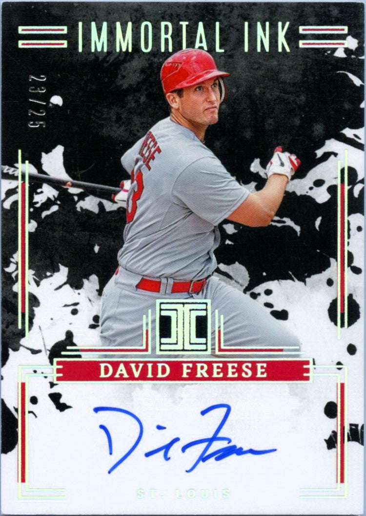 David Freese 2025 Impeccable Silver Immortal Ink Auto SP 23/25