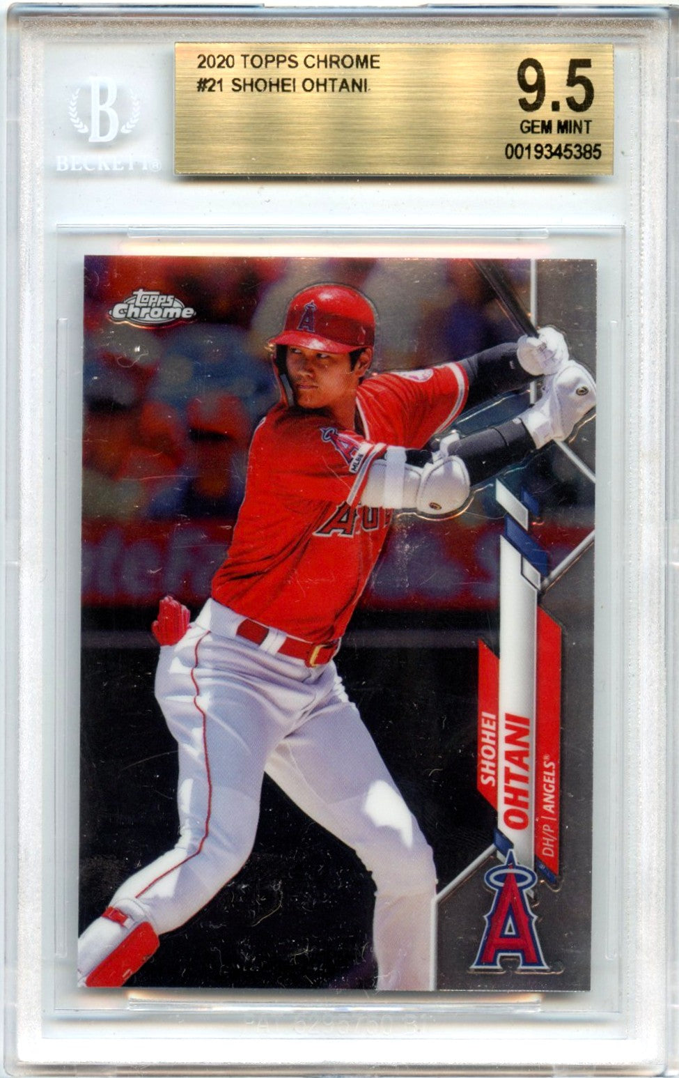 Shohei Ohtani 2020 Topps Chrome Baseball #21 BGS 9.5
