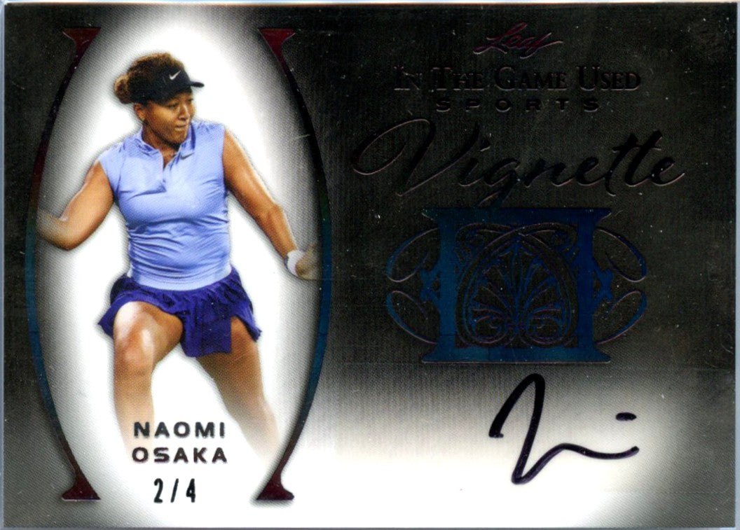 Naomi Osaka 2022 Leaf In The Game Used Black Vignette Auto SP 2/4-1