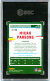 Micah Parsons 2023 Donruss Optic Electricty Prizm SP 34/69 SGC 10