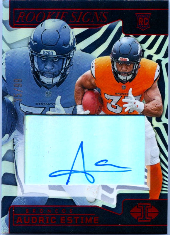 Product Audric Estime RC 2024 Panini Illusions Red Rookie Signs Auto SP 35/99 Link