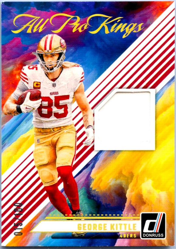 Product George Kittle 2024 Donruss All Pro Kings Jersey Patch SP 15/100 Link