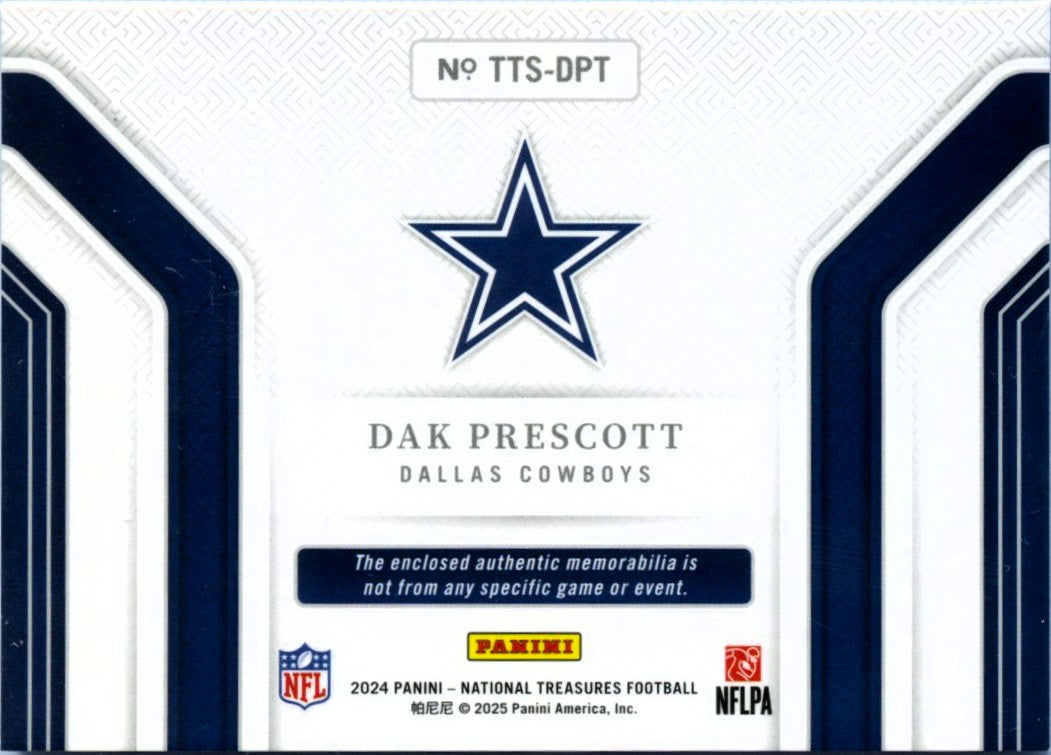 Dak Prescott 2024 National Treasures Tremendous Treasures Gold Patch SP 7/10-2