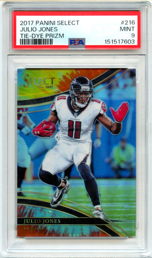 Julio Jones 2017 Panini Select Field Level Tie Dye Prizm SP 8/25 PSA 9